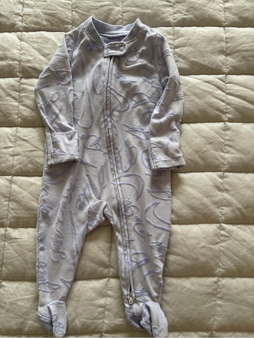 Nike Lavender/Purple Baby Footed One-Piece